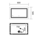 Дзеркало Mixxus Premium Quadro MR20-50x80-Reverse (Led Touch, Anti-fog, димер) (MP6620) MP6620 фото 3