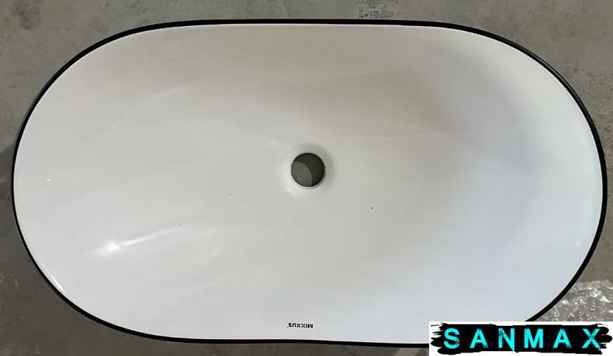 Раковина накладна Mixxus Premium Wave-0105 Edge Чорний 620х360х160mm (MP6556) MP6556 фото