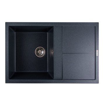 Гранітна мийка для кухні Valeso Selena 7950 матова Антрацит SP000047541 фото