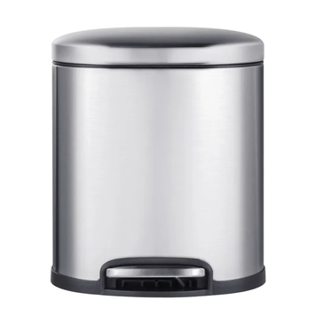 Відро для сміття з плавним закриттям овальне Mixxus Premium Topper-TC0205 SS Color 5л колір нержавійка (MI7059) MI7059 фото