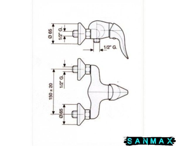 Змішувач Emmevi Duka для душу б/акс CR44002 CR44002 фото