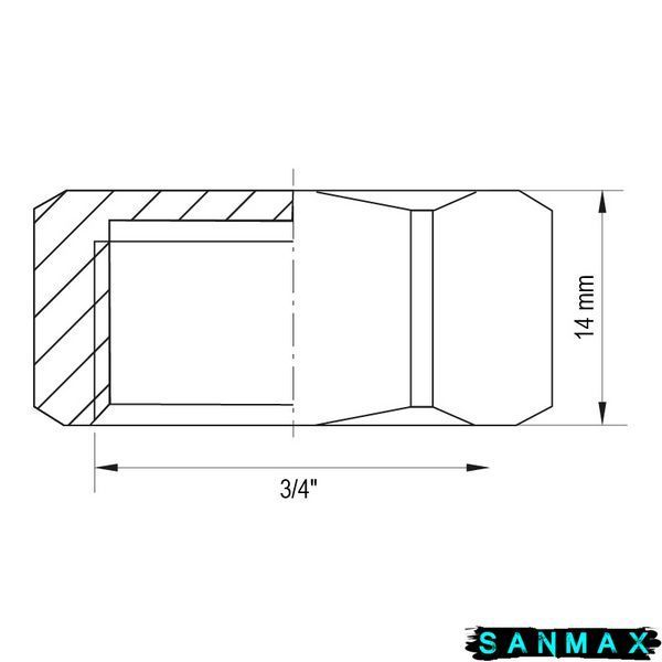 Заглушка Koer KF.P08F.WN - 3/4'' F без нікелю (KR5571) KR5571 фото