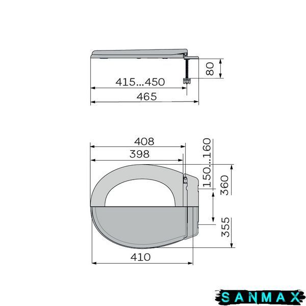 Кришка для унітазу Zerix TS-02 (ZX5586) ZX5582 фото