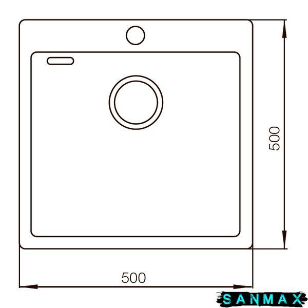 Кухонна інтегрована мийка Mixxus MX5050-200x1.2-Handmade (MX0568) MX0568 фото