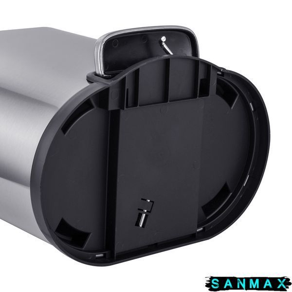 Відро для сміття з плавним закриттям овальне Mixxus Premium Topper-TC0205 SS Color 5л колір нержавійка (MI7059) MI7059 фото