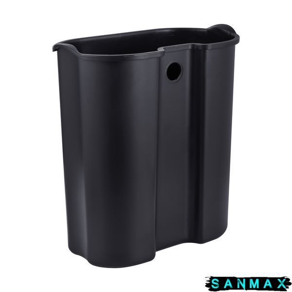 Відро для сміття з плавним закриттям овальне Mixxus Premium Topper-TC0205 SS Color 5л колір нержавійка (MI7059) MI7059 фото