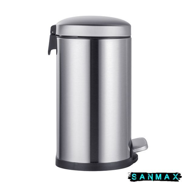 Відро для сміття з плавним закриттям овальне Mixxus Premium Topper-TC0205 SS Color 5л колір нержавійка (MI7059) MI7059 фото