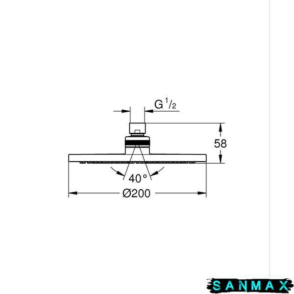 Вбудована душова система Grohe Eurosmart New Tempesta 200 (UA25183003) UA25183003 фото