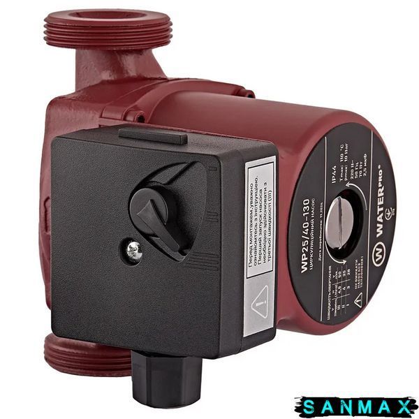Насос циркуляційний Waterpro WP25/40-130 з кабелем, без гайок (WP3337) WP3337 фото