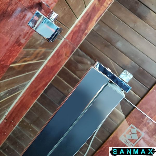 Шторки скляні на ванну Koer SR BS03-95x140-TR-01 прозоре скло 6мм, хром (KR5402) KR5402 фото