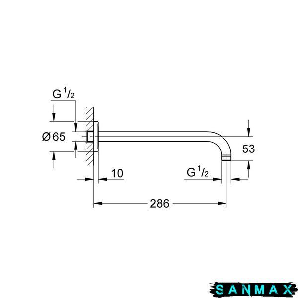 Вбудована душова система Grohe Eurosmart New Tempesta 200 (UA25183003) UA25183003 фото