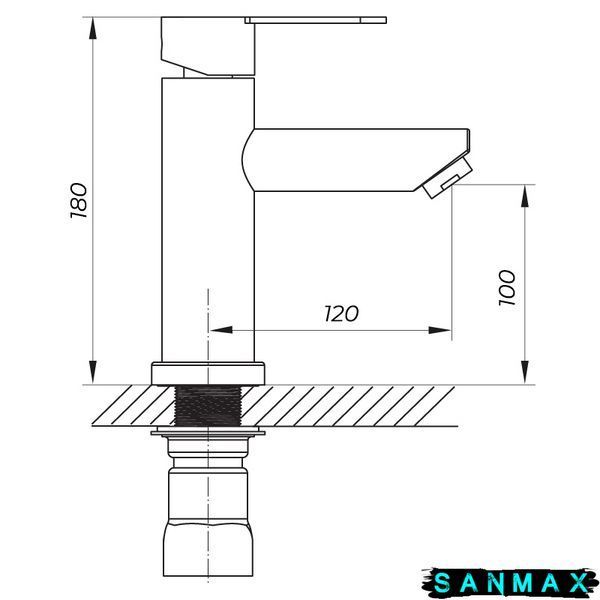Змішувач для умивальника Zerix Lr71003 (ZX2988) ZX2988 фото