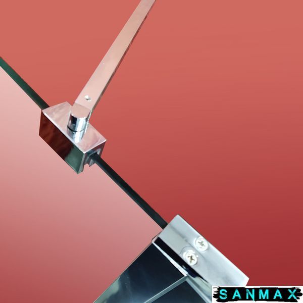 Шторки скляні на ванну Koer SR BS03-95x140-TR-01 прозоре скло 6мм, хром (KR5402) KR5402 фото