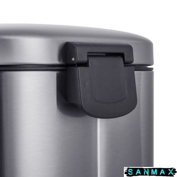 Відро для сміття з плавним закриттям овальне Mixxus Premium Topper-TC0205 SS Color 5л колір нержавійка (MI7059) MI7059 фото