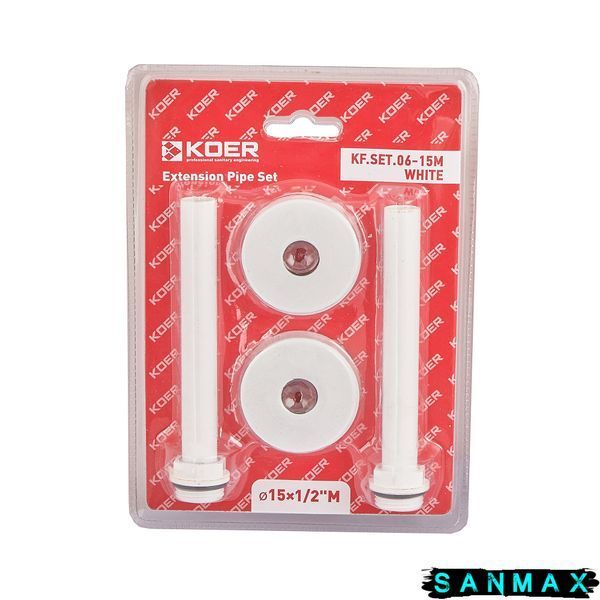 Комплект подовжувачів Koer KF.SET.06-15M White d15x1/2M Білий (KR5848) KR5848 фото