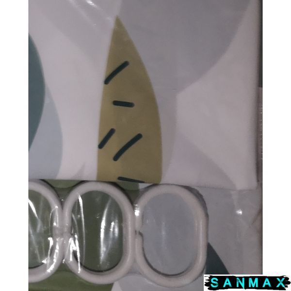 Шторка для ванної Zerix SCP-008-180x200 з PEVA (поліетиленвінілацетату) (Візерунок "Листя") (ZX6081) ZX6081 фото