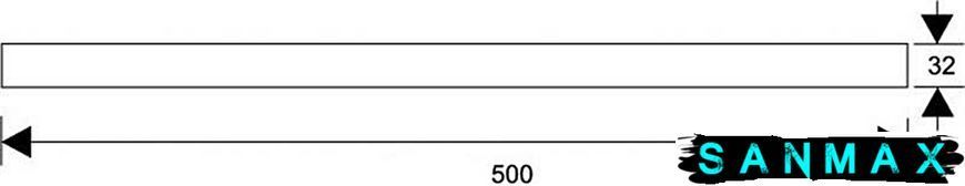 Труба хромована для сифона до умивальника 32 х 500 мм RS3 RS3 фото