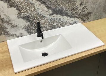 Умивальник врізний Vbi Ferrara 90 L Білий VBI-018048 фото