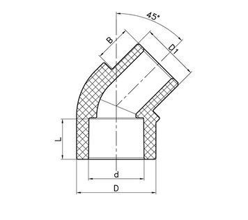 Кут Koer K0264.PRO 25 PPR 45 ВН 51/612 (KP2908) KP2908 фото