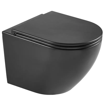 Унітаз підвісний Mixxus Premium Ellipse-0303-T3 Чорний 520х365х360mm,система змиву Tornado 3.0 (MP6591) MP6591 фото