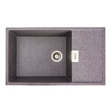 Гранітна мийка для кухні Platinum 8650 Diamond матова (мікс) SP000039166 фото