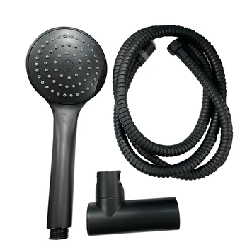 Душовий набір (шланг+лійка+кронштейн) Haiba Set-08 Чорний (HB3984) HB3984 фото