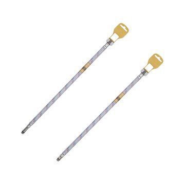 Гнучка підводка для підключення змішувача Kroner KRM 1/2"хМ10 ВЗ 50 см в нейлоновому обплетенні покритому ПВХ (пара) CV023680 фото