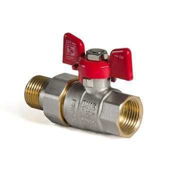 Кран з американкою прямий 1/2 Koer KR.227 Червоний метелик (KR0014) KR0014 фото