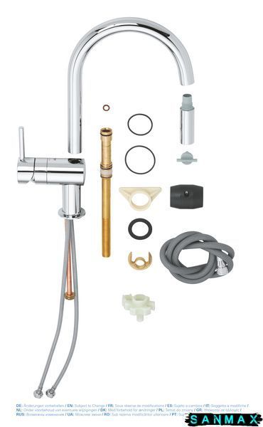 Змішувач для кухні з висувним виливом Grohe Minta (32321002) 32321002 фото