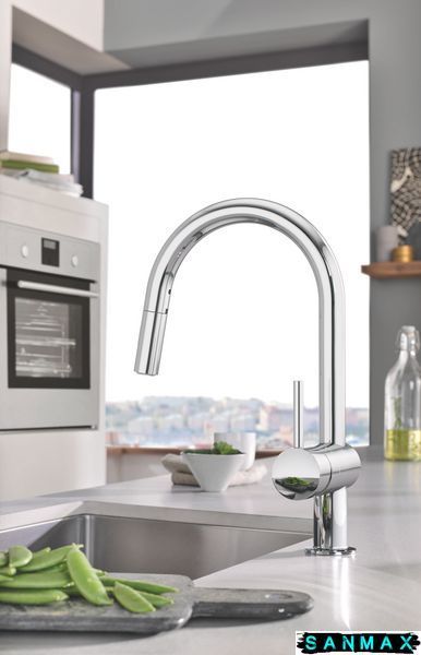 Змішувач для кухні з висувним виливом Grohe Minta (32321002) 32321002 фото