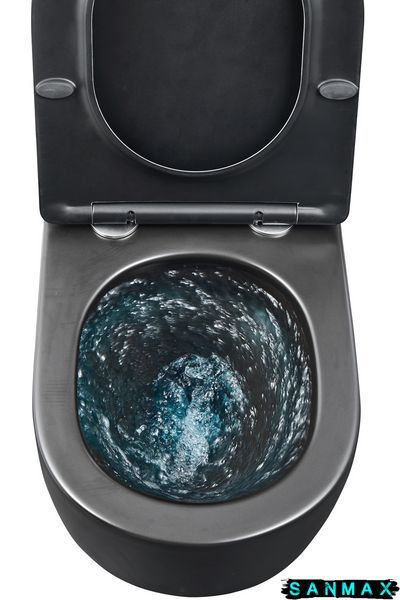 Унітаз підвісний Mixxus Premium Ellipse-0303-T3 Чорний 520х365х360mm,система змиву Tornado 3.0 (MP6591) MP6591 фото