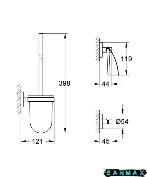 Набір аксесуарів 3 в 1 Grohe Essentials New (40407001) 40407001 фото