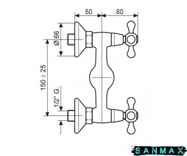 Змішувач Emmevi Deco ceramica для душу хр б/акс, CR121002 CR121002 фото