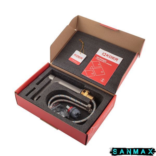 Змішувач для умивальника Koer KB-10030-07 Графіт (KR5426) KR5426 фото
