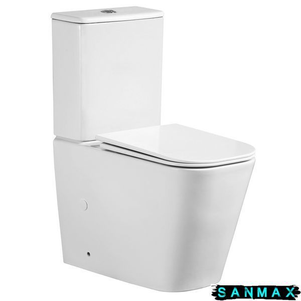 Чаша унітазу-компакту Mixxus Quadro-0404-T1 Bowl 660х360х820 Tornado 1.0 без сидіння (MI8342) MI8342 фото