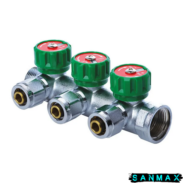 Колектор вентильний з фитингом Koer KR.1121-3 3/4"x3 ways (KR2651) KR2651 фото