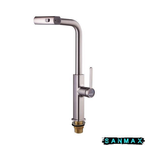 Змішувач для кухні з висувною лійкою Mixxus Premium Hammer 014 Графіт (MI6955) MI6955 фото