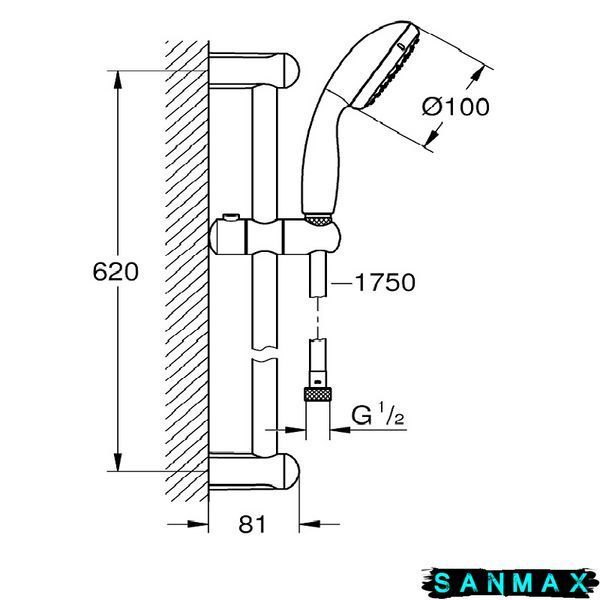 Душовий набір 2 режими струмені Grohe Tempesta 100 (26162001) 26162001 фото