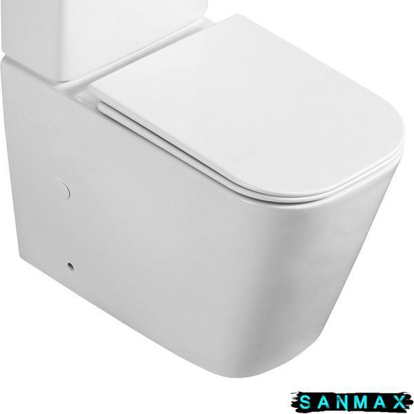 Чаша унітазу-компакту Mixxus Quadro-0404-T1 Bowl 660х360х820 Tornado 1.0 без сидіння (MI8342) MI8342 фото