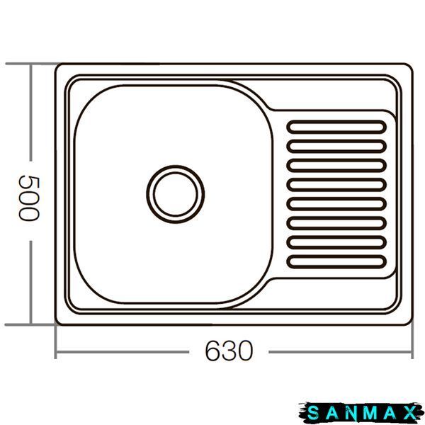 Мийка кухонна Zerix Z6350-08-180E (Satin) (ZM0563) ZM0563 фото