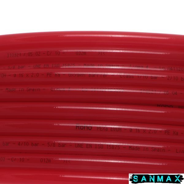 Труба для теплої підлоги з кисневим бар'єром Roho PEX-A EVOH (RED) 16x2.0 R012-1620 (200 м) (RO0030) RO0030 фото