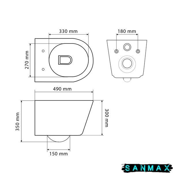 Підвісний унітаз VBI TINO WHITE VBI-020600 фото