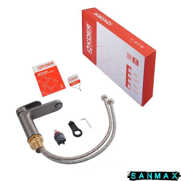 Змішувач для умивальника Koer KB-10030-07 Графіт (KR5426) KR5426 фото