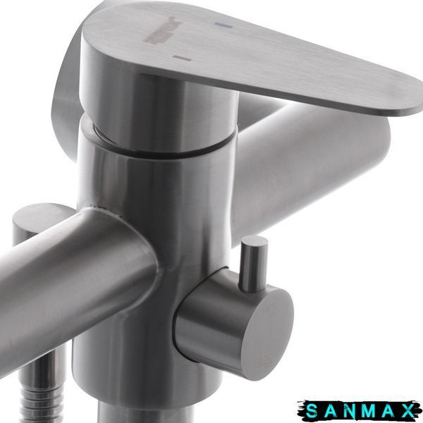 Змішувач для ванни Zerix Fox-006 Euro Нерж (ZX3151) ZX3151 фото