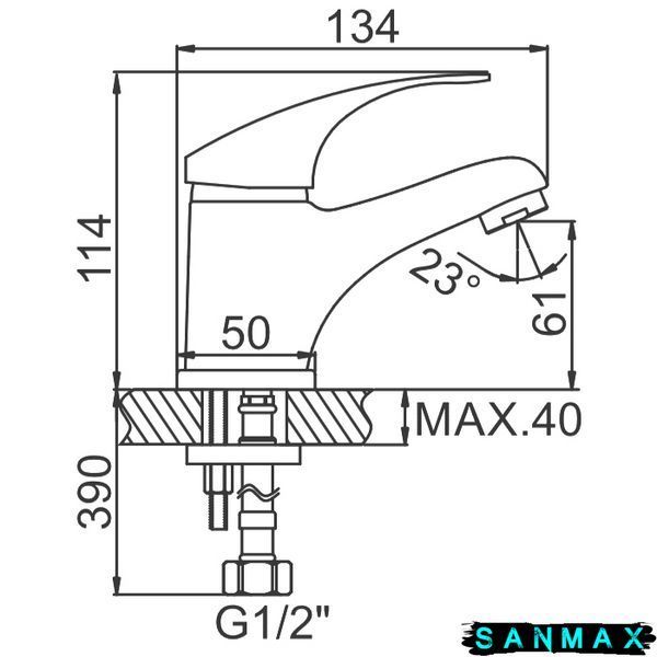 Змішувач для умивальника Ledeme LM1036 (LL1315) LL1315 фото