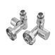 Комплект кранів для рушникосушки кутовий Koer KR.SET.551 - M1/2''xM1/2'' під ТЕН Хром (KR5841) KR5841 фото 3