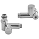 Комплект кранів для рушникосушки кутовий Koer KR.SET.551 - M1/2''xM1/2'' під ТЕН Хром (KR5841) KR5841 фото 1