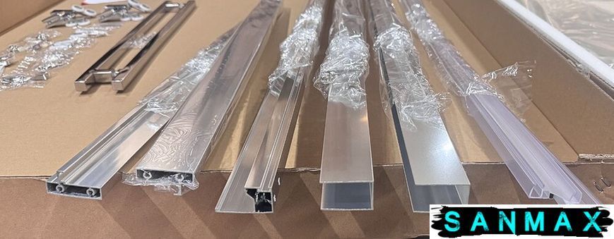 Душова кабіна без піддону Mixxus Premium Quadro SC01-90x90x195-TR Хром прозоре скло 6мм (MI8290) MI8290 фото