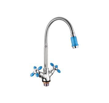 Змішувач для кухні з гнучким виливом Loffrey LY84310B (кол. блакитний) (LL0782) LL0782 фото