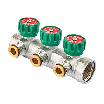 Колектор вентильний з адаптером Koer KR.1127-3 - 1"x3 - 3/4 Ways (євроконус-площина) (KR4947) KR4947 фото
